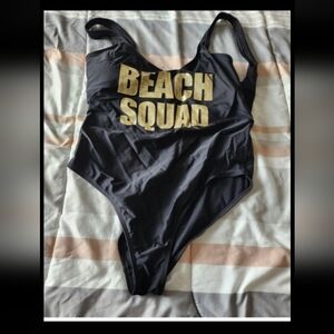 Black Beach Squad Women's One Piece Swimsuit